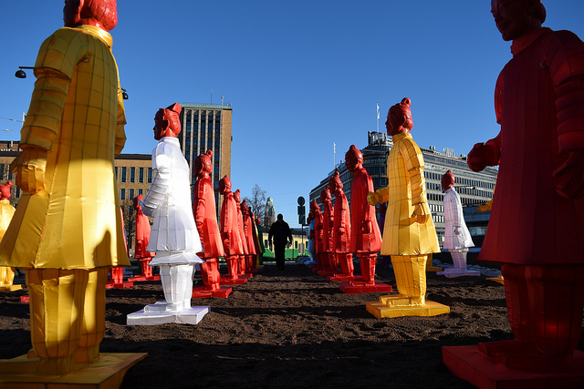 Chinese new year preparations at Helsinki